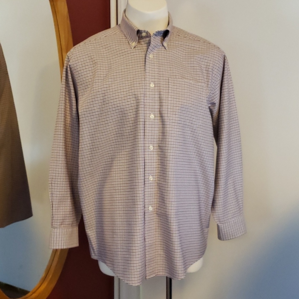 LL Bean Men's long sleeve button down shirt.
